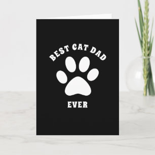 Carte Meilleur Papa Chat Ever Texte Personnalisé