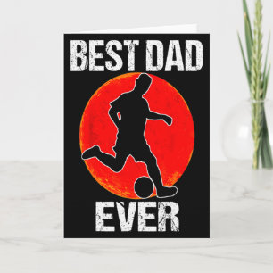 Carte Meilleur Papa de Tous les Temps Vintage Papa Footb