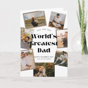 Carte Meilleur Papa du Monde 7 Photo Fête des Pères