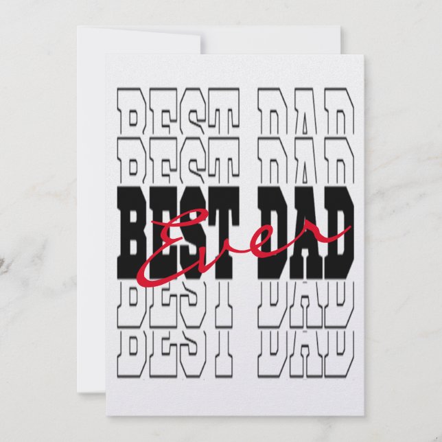 Carte Meilleur Papa du Monde, Carte de Fête des Pè (Devant)
