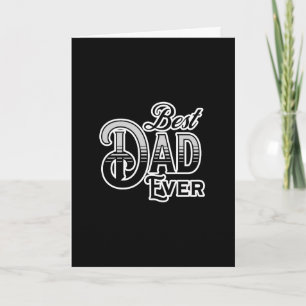 Carte Meilleur Papa du Monde Fête des Pères Noir et Bl