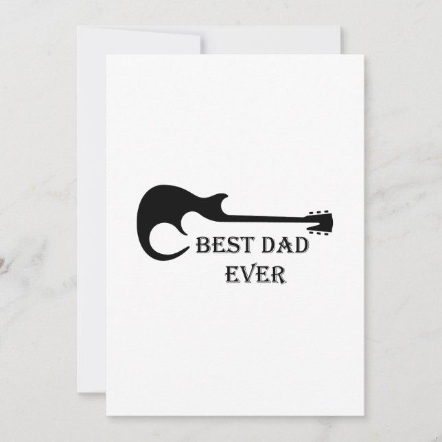 Carte Meilleur Papa Guitare Funny Guitariste Musicien Ca (Devant)
