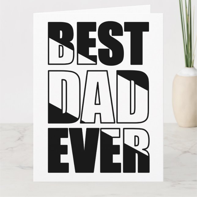 Carte Meilleur papa jamais Fête des grands pères (Devant)