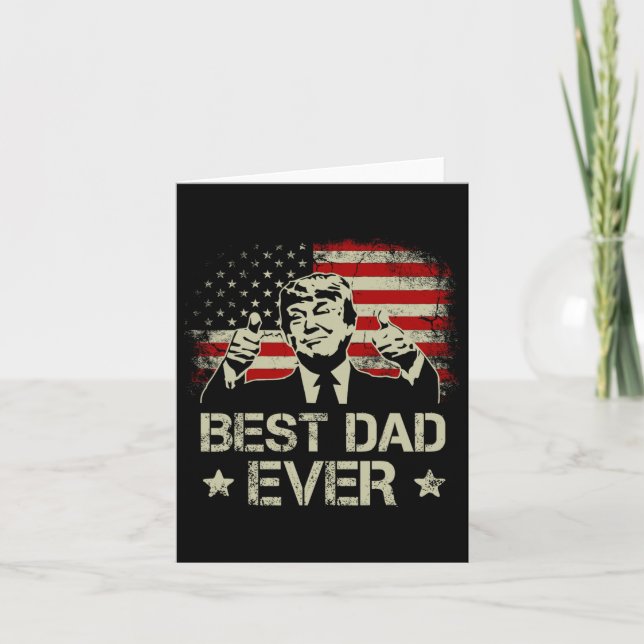 Carte Meilleur papa jamais Fête des pères États-Unis Dra (Devant)
