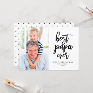 Carte Meilleur Papa jamais  Noir sur blanc