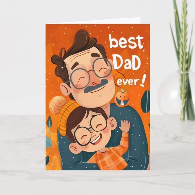 Carte Meilleur papa jamais père et fils (Devant)