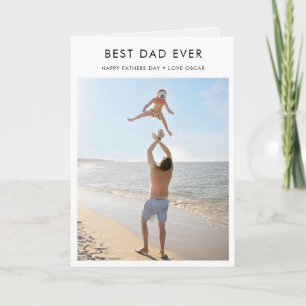 Carte Meilleur papa jamais   Photo Fête des pères modern
