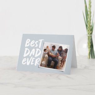 Carte Meilleur papa jamais photo moderne Fête des pères 
