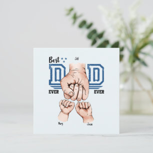 Carte Meilleur Papa Jamais Poignée Personnalisée - Deux