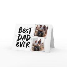 Meilleur papa jamais tendance deux photo noir Fête