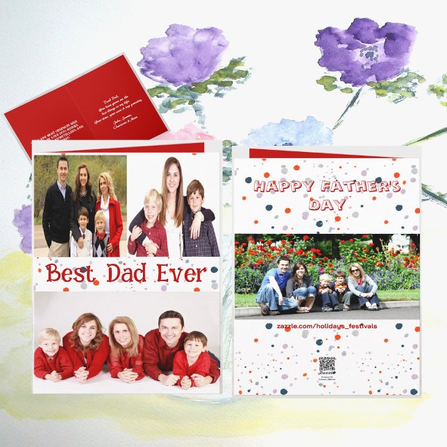 Carte Meilleur Papa Jamais Topographie Photo Collage Fêt (Créateur téléchargé)