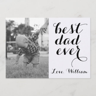 Carte Meilleur papa Joyeux Fête des pères Photo personna