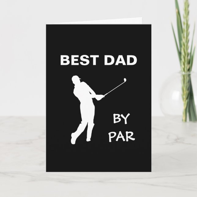 Carte Meilleur papa Par Par Par Golf Daddy Golfer Pun Fê (Devant)
