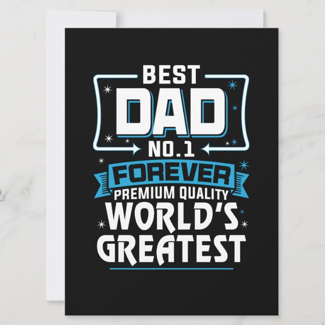 Carte Meilleur papa père du monde n°1 (Devant)