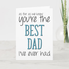 Carte Meilleur Papa, Pour Ce Que Nous Savons, Fête des p