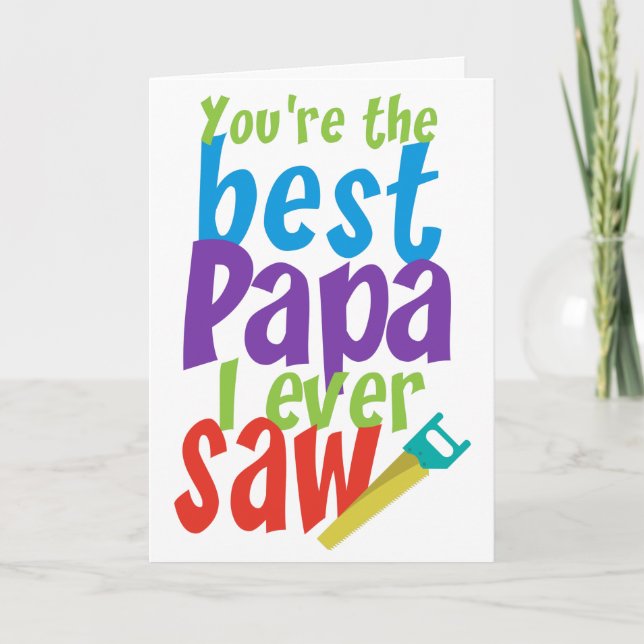 Carte Meilleur Papa que j'aie jamais vu (Devant)