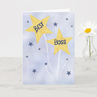 Carte Meilleur patron, étoiles filantes