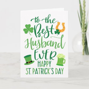 Carte Meilleur Père de Tous Typography de la Saint-Patri