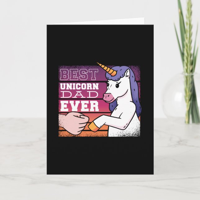 Carte Meilleur Père Unicorne Jamais Fantastique Papa (Devant)