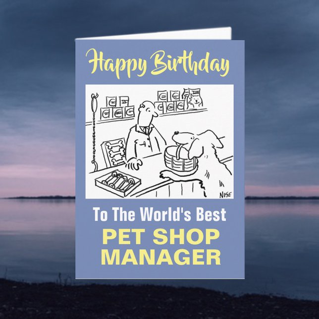 Carte Meilleur Pet Shop Manager du monde Anniversaire (Créateur téléchargé)