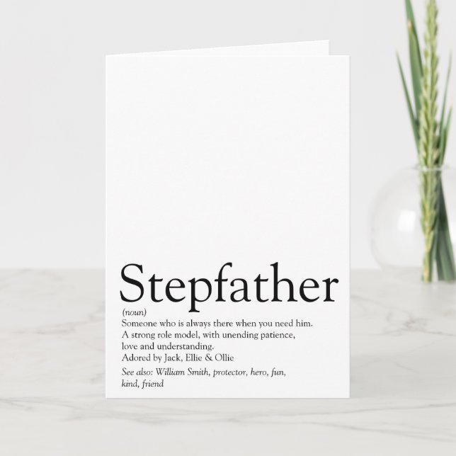 Carte Meilleur Stepfather jamais connu du monde, Stepdad (Devant)
