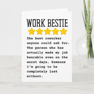 Carte Meilleure collègue de travail