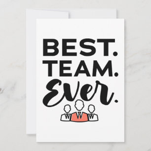 Carte Meilleure équipe jamais, Cadeaux d'équipe pour les