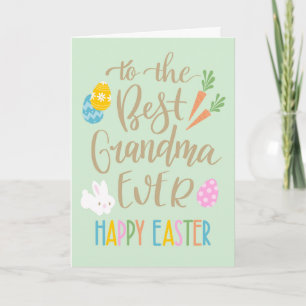 Carte Meilleure Grand-mère de tous les temps Typographie