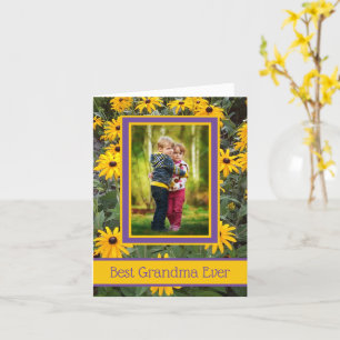Carte Meilleure grand-mère jamais - Fleurs Jaunes Lumine