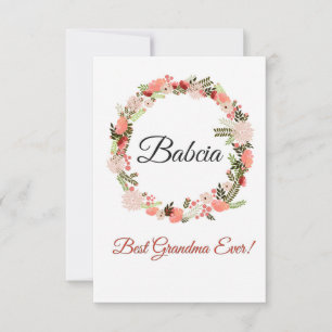 Carte Meilleure grand-mère polonaise Babcia