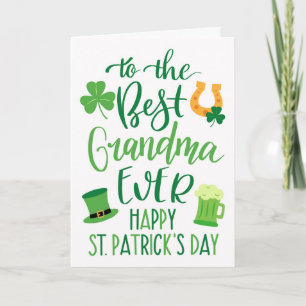 Carte Meilleure grand-mère pour la Saint-Patrick