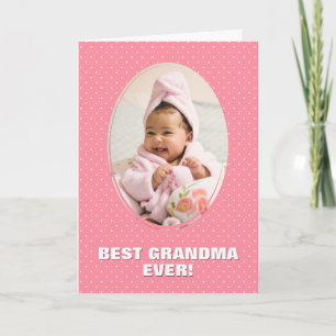 Carte Meilleure grand-mère toujours personnalisée Photo 