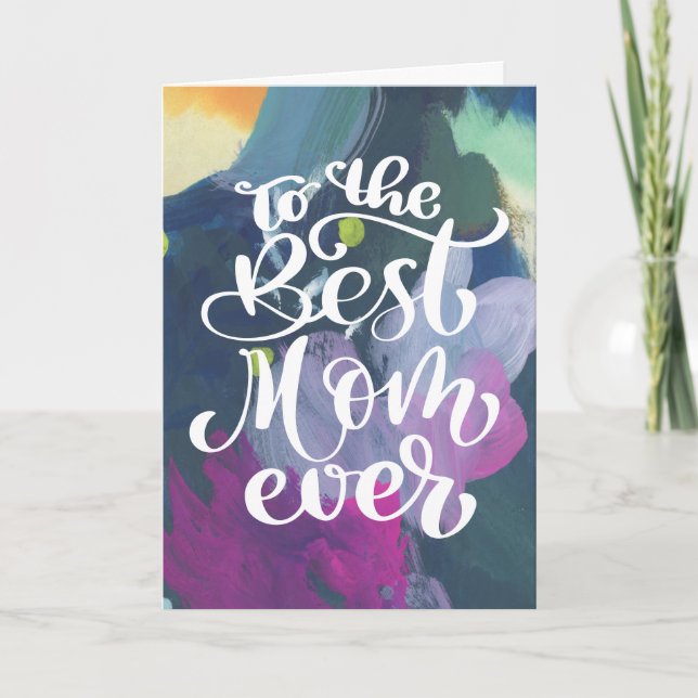 Carte Meilleure maman a peint la fête des mères Abstrait (Devant)