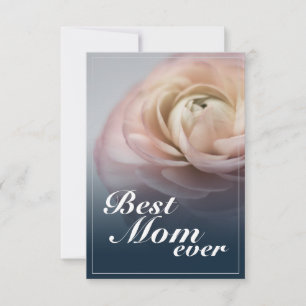 Carte Meilleure Maman avec Grande Rose Rose