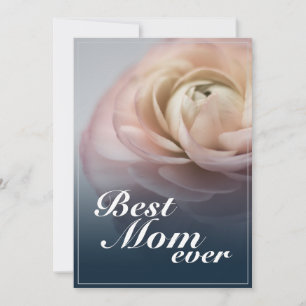 Carte Meilleure Maman avec Grande Rose Rose
