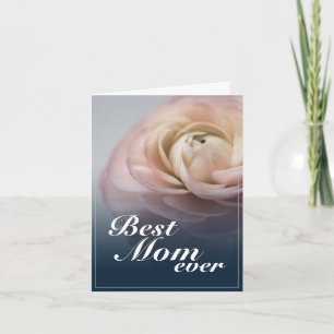 Carte Meilleure Maman avec Grande Rose Rose Pink is more