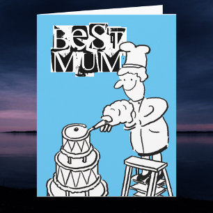 Carte Meilleure Maman Carton de Gâteau Géant Décorateur 