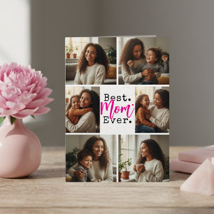 Carte Meilleure Maman Collage Photo Anniversaire Fête de