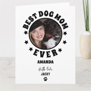 Carte Meilleure maman de chien personnalisée avec photo