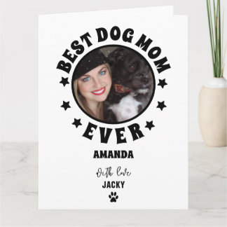 Carte Meilleure Maman de Chien Personnalisée avec Photo 