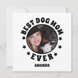 Carte Meilleure maman de chien personnalisée avec photo