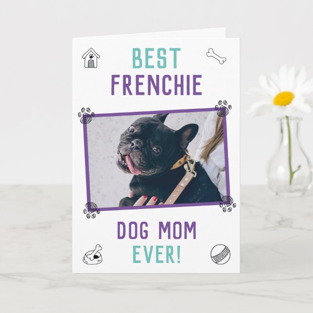 Carte Meilleure maman de Frenchie au monde Fête des mère (Petite plante)