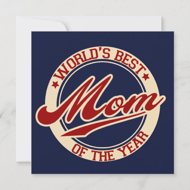 Carte Meilleure maman de l'année au monde (Devant)