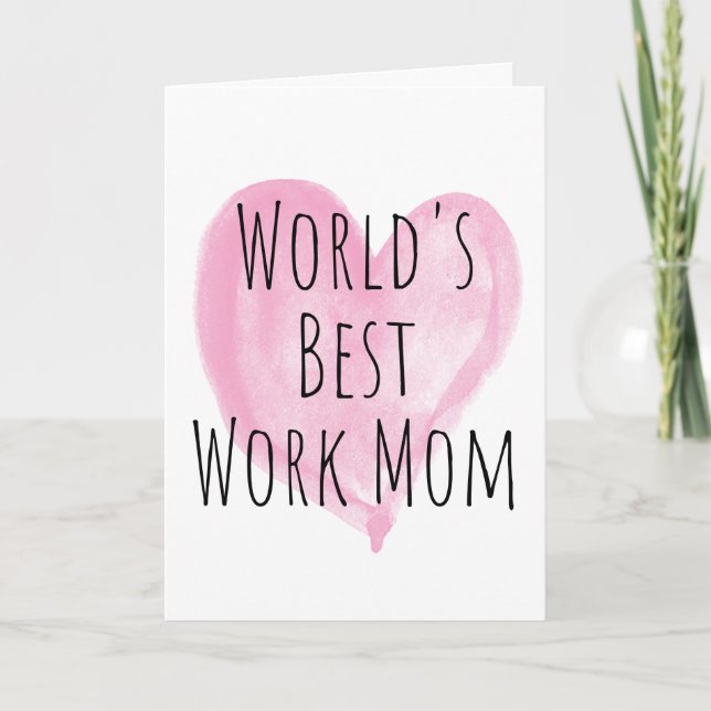 Carte Meilleure maman du monde au cœur rose (Devant)