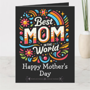 Carte Meilleure Maman Du Monde - Fête Des Mères Florale 