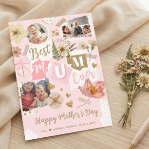 Carte Meilleure Maman du Monde Scrapbook de la Fête des