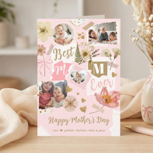 Carte Meilleure Maman du Monde Scrapbook de la Fête des