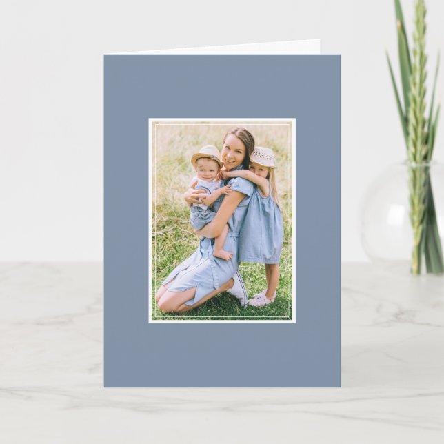 Carte Meilleure Maman Ever Photo Bleue Fête des Mères  (Devant)