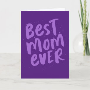 Carte Meilleure maman jamais audacieuse moderne violet c