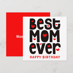 Carte Meilleure maman Jamais Coeur Joyeux Anniversaire R
